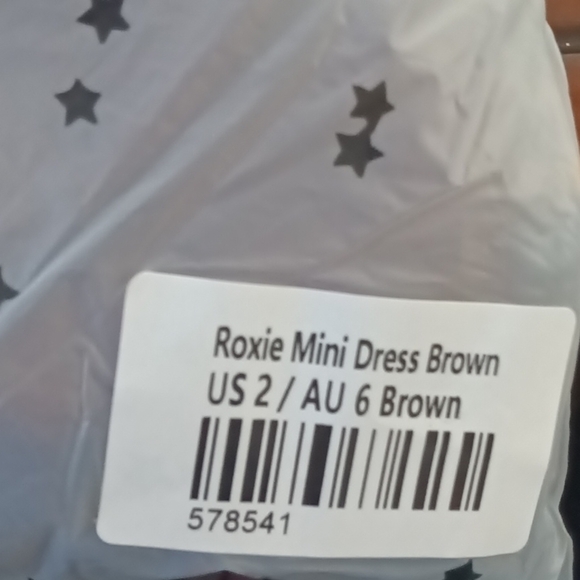 #18❤️ BRAND NEW WITH TAGS PRINCESS POLLY ROXIE DRESS IN BROWN - Picture 7 of 7